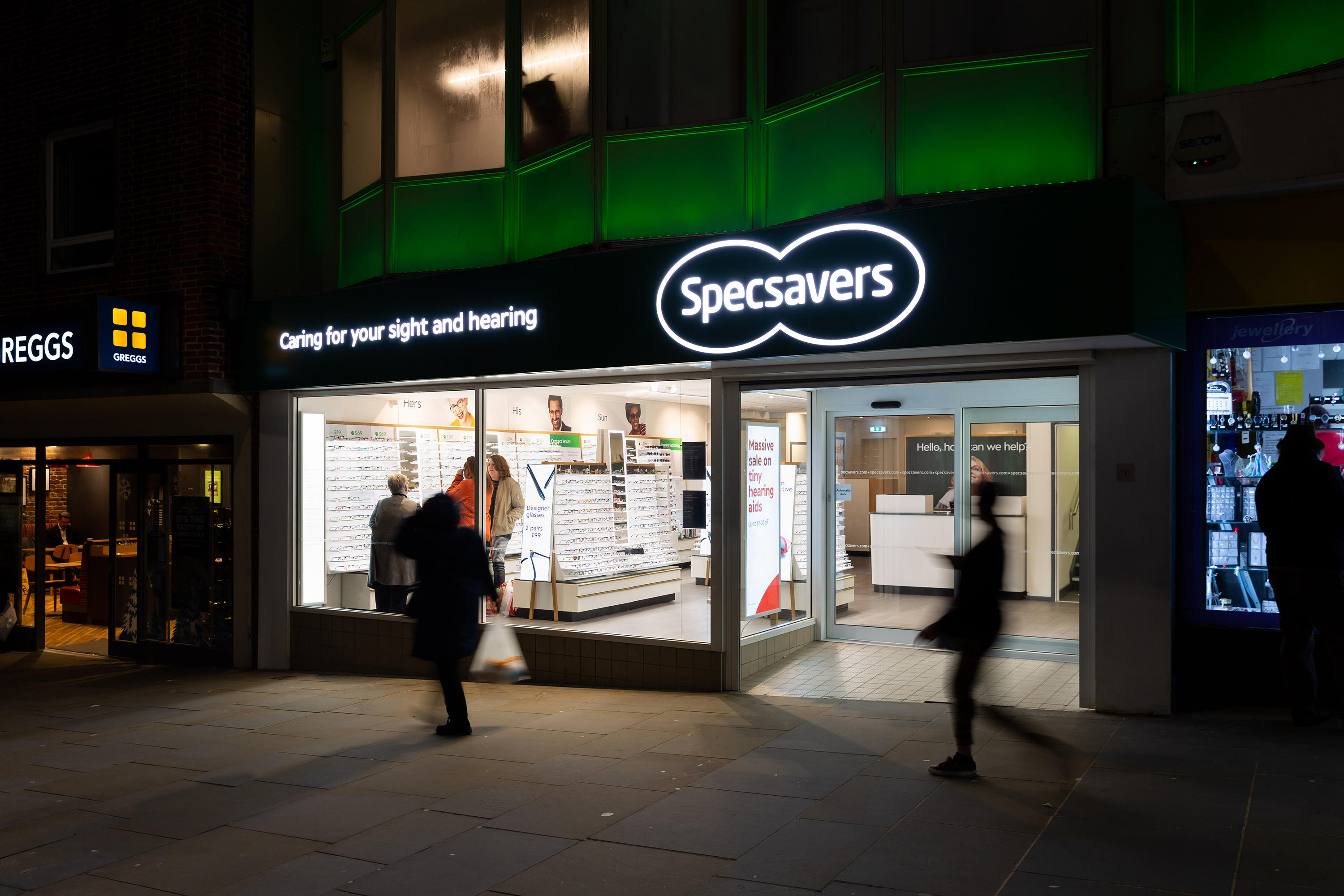 Specsavers Dudley - exterior - night Specsavers Opticians and Audiologists - Dudley Dudley 01384 214851