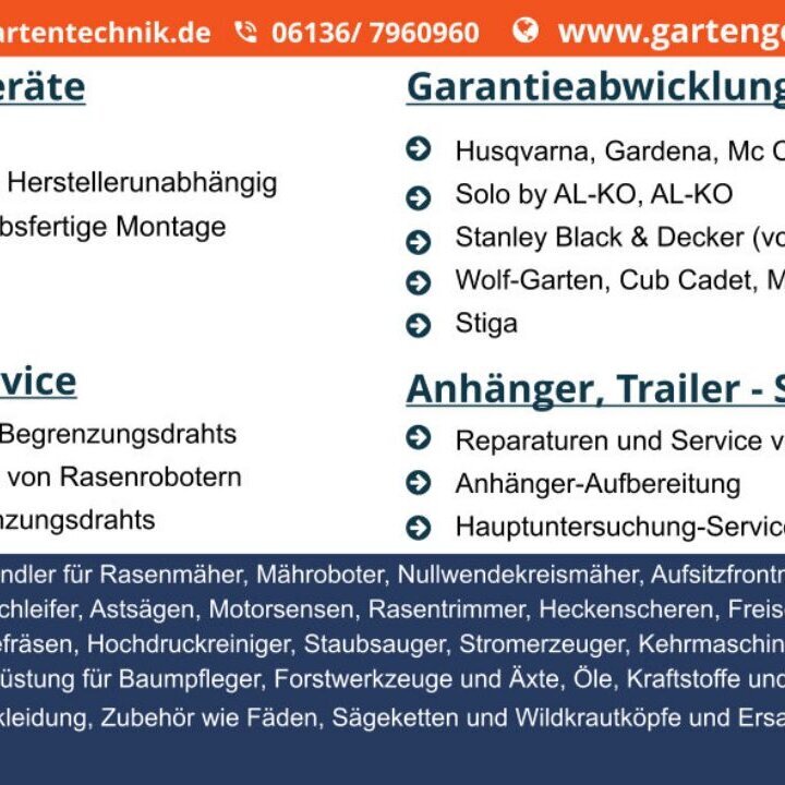 Kundenbild groß 51 Die Gartengeräteprofis - WT-Thiedemann GmbH - Gartengeräte & Reparaturwerkstatt