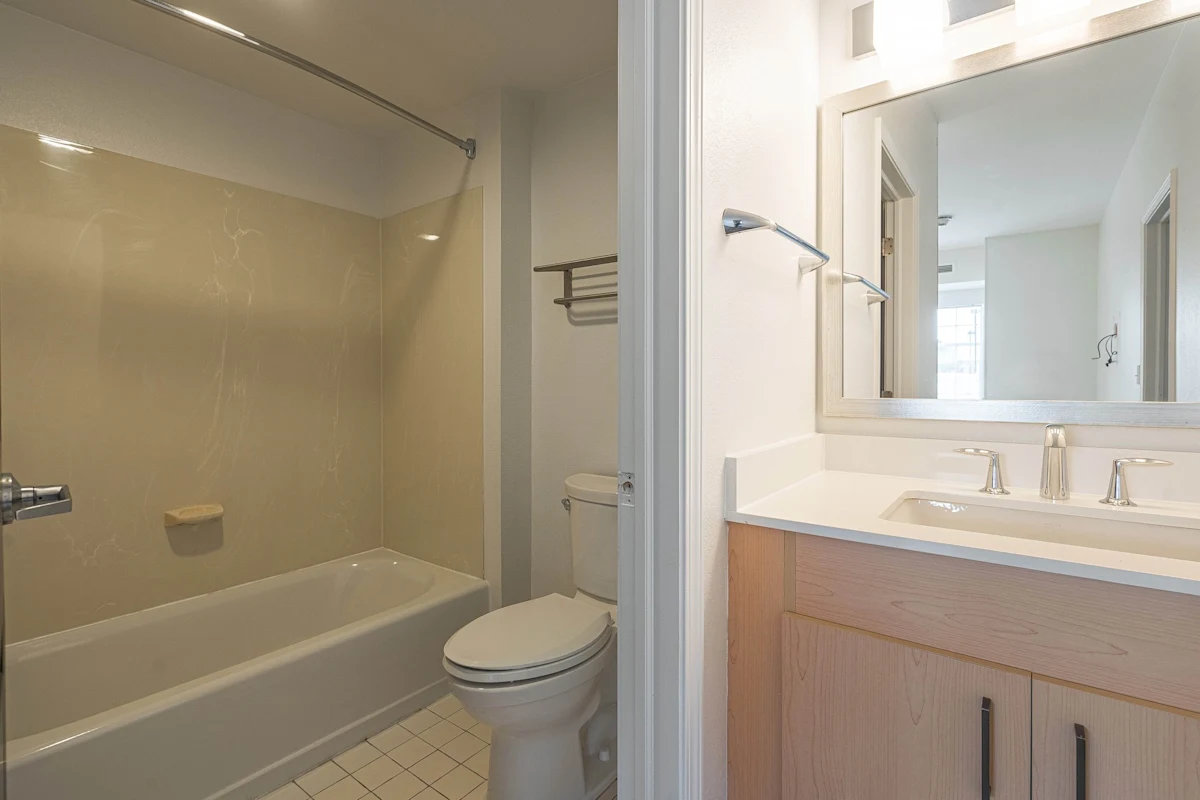 Bathroom at AVIA Lofts on Victors Way in Ann Arbor, MI