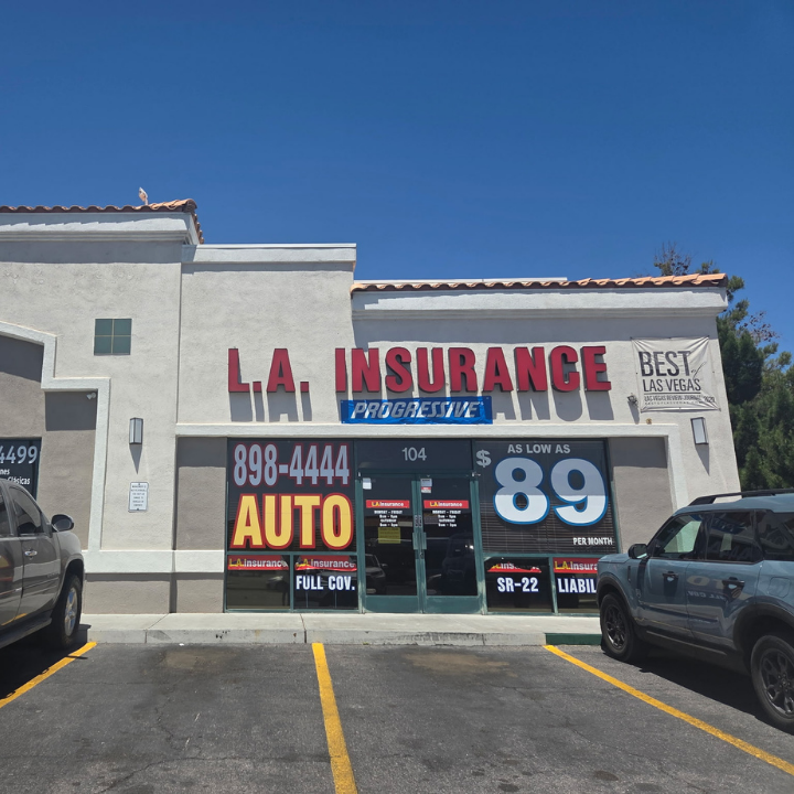Exterior office of the L.A. Insurance Agency located at 4750 West Lake Mead Blvd. in NV 