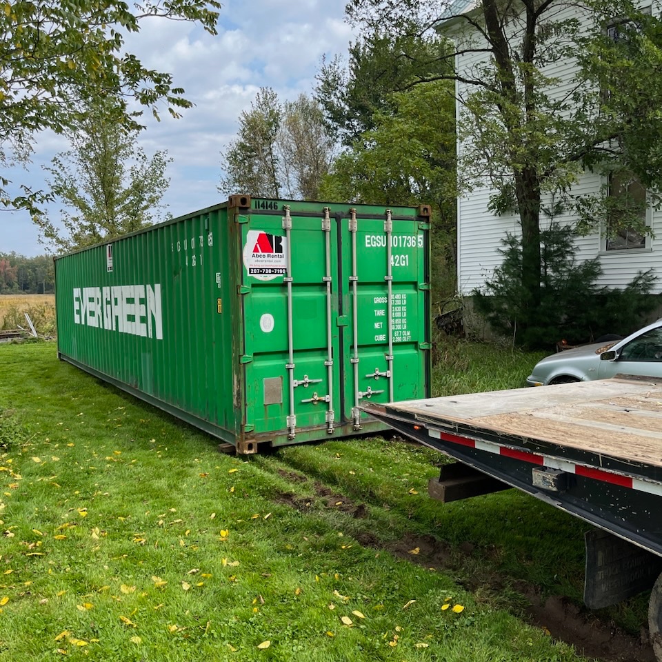 40 ft storage container rental in Fryeburg, ME 04037
Homeowner rented a 40 ft storage container for  