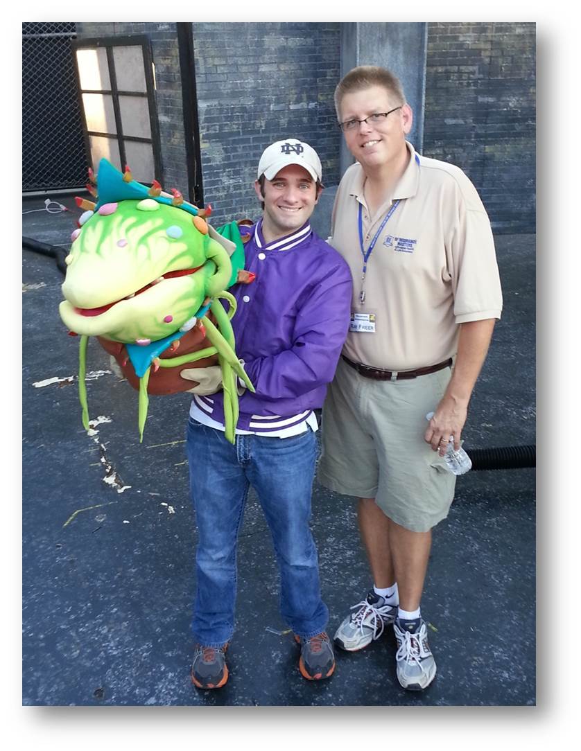 Volunteering at Zilker Theatre Production Little Shop of Horrors 2013 RF Insurance Masters Austin (512)807-9594