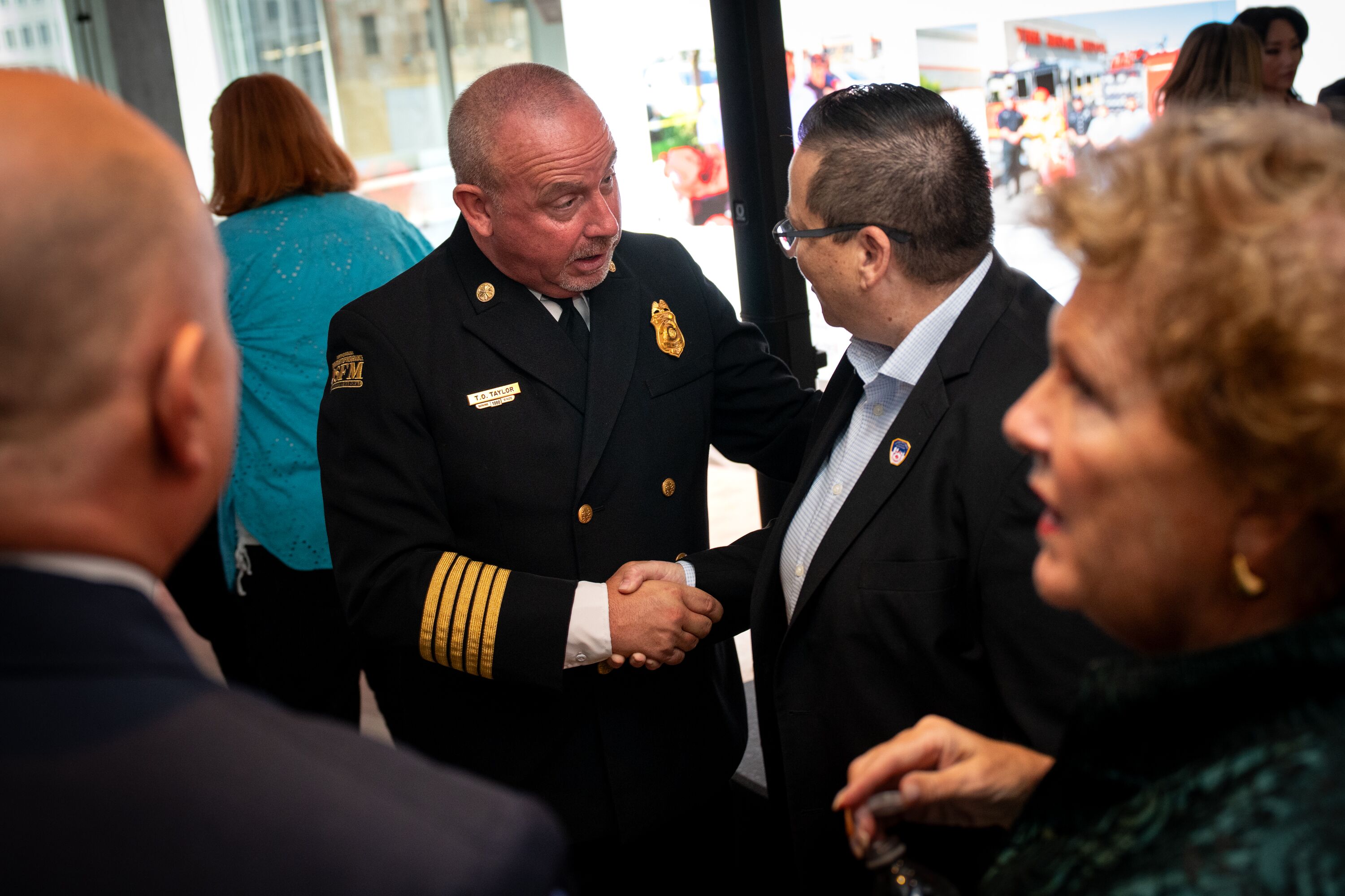 Stakeholder event with a donation to the FDNY