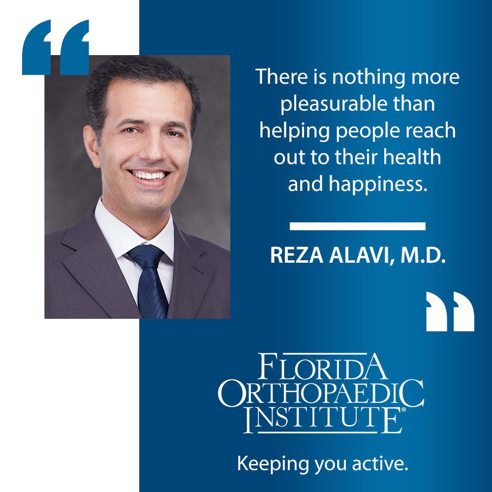 Dr. Alavi Physician at Florida Orthopedic Institute Reza Alavi, M.D. Tampa (813)978-9700