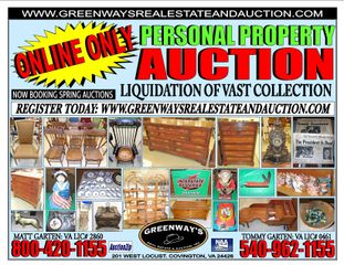 Don't Miss your chance to bid on our Online Estate Auction!