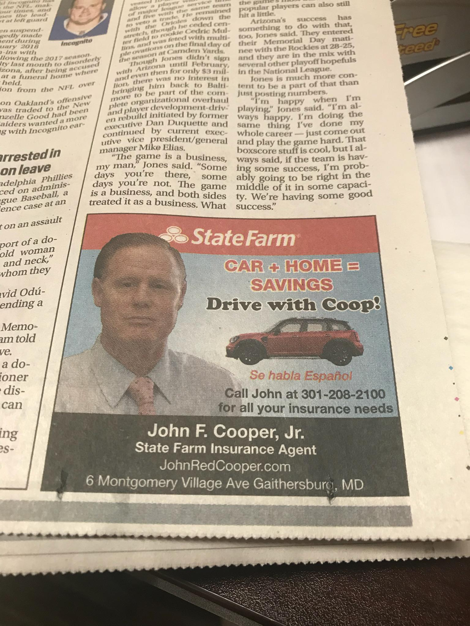 John F Cooper Jr - State Farm Insurance Agent Logo
