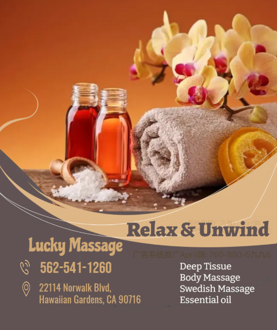 Our traditional full body massage in Hawaiian Gardens, CA
includes a combination of different massage therapies like 
Swedish Massage, Deep Tissue, Sports Massage, Hot Oil Massage
at reasonable prices.