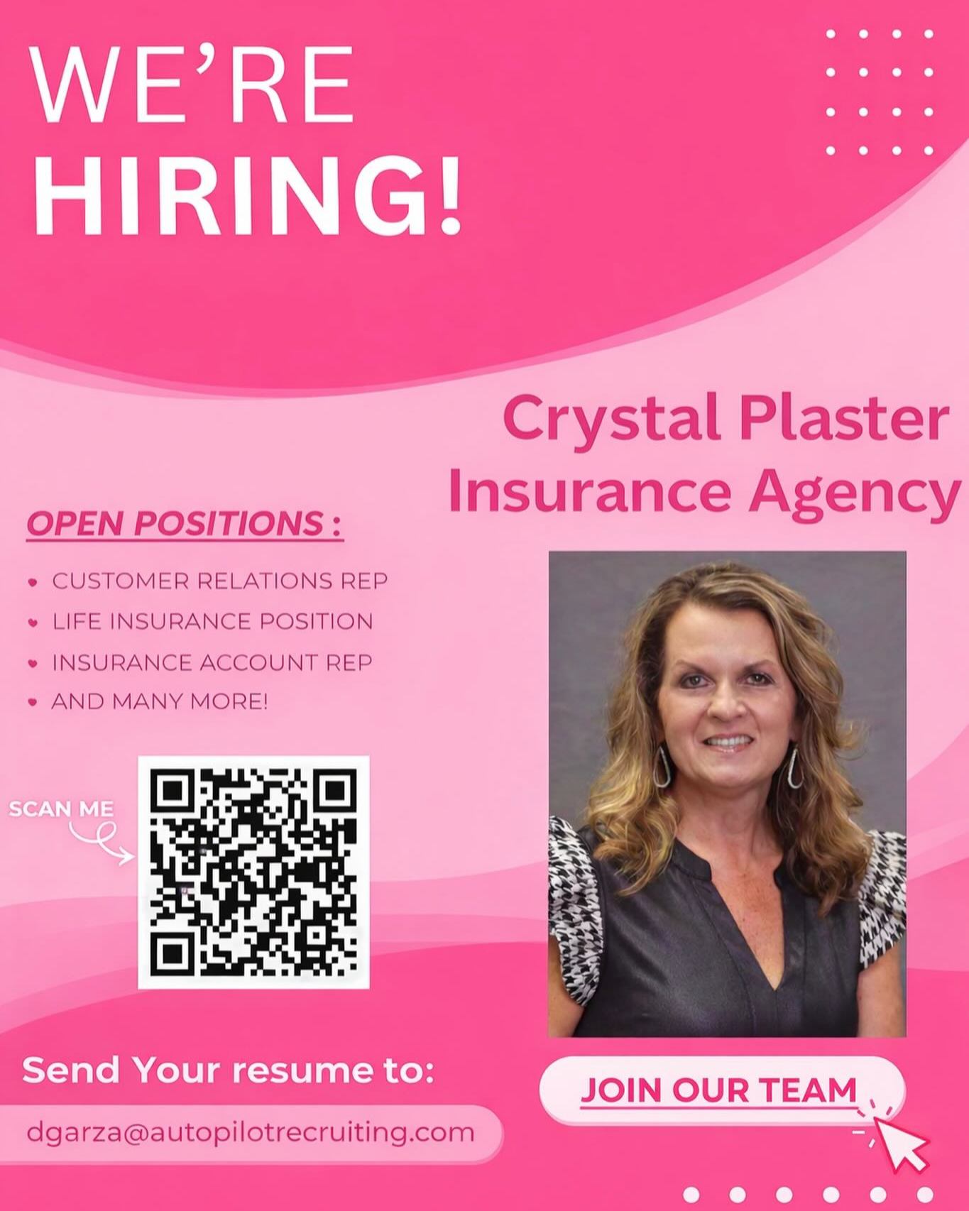 We are hiring! Our team is growing with a new location and a fully furnished office ready for the right person. If you enjoy helping others and want to be part of a supportive team, we would love to connect with you.