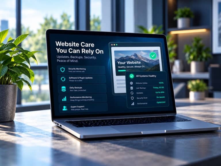 Our Website Care Plans keep everything secure, updated and running smoothly, giving you complete peace of mind. Infinity3 Website Care Plans keep your website updated, protected and professionally managed every month, giving you direct access to our team whenever you need help, advice or changes.