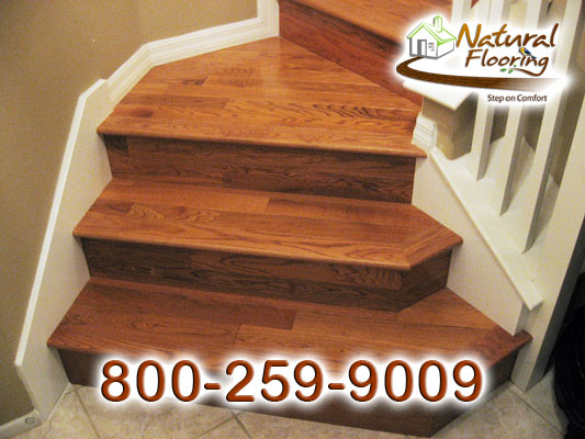Golden Oak Wood Stairs