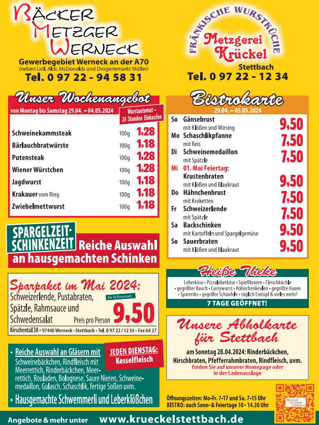 Kundenbild groß 18 Metzgerei & Bistro Krückel & 24 Std. Fleisch- & Wurstautomat