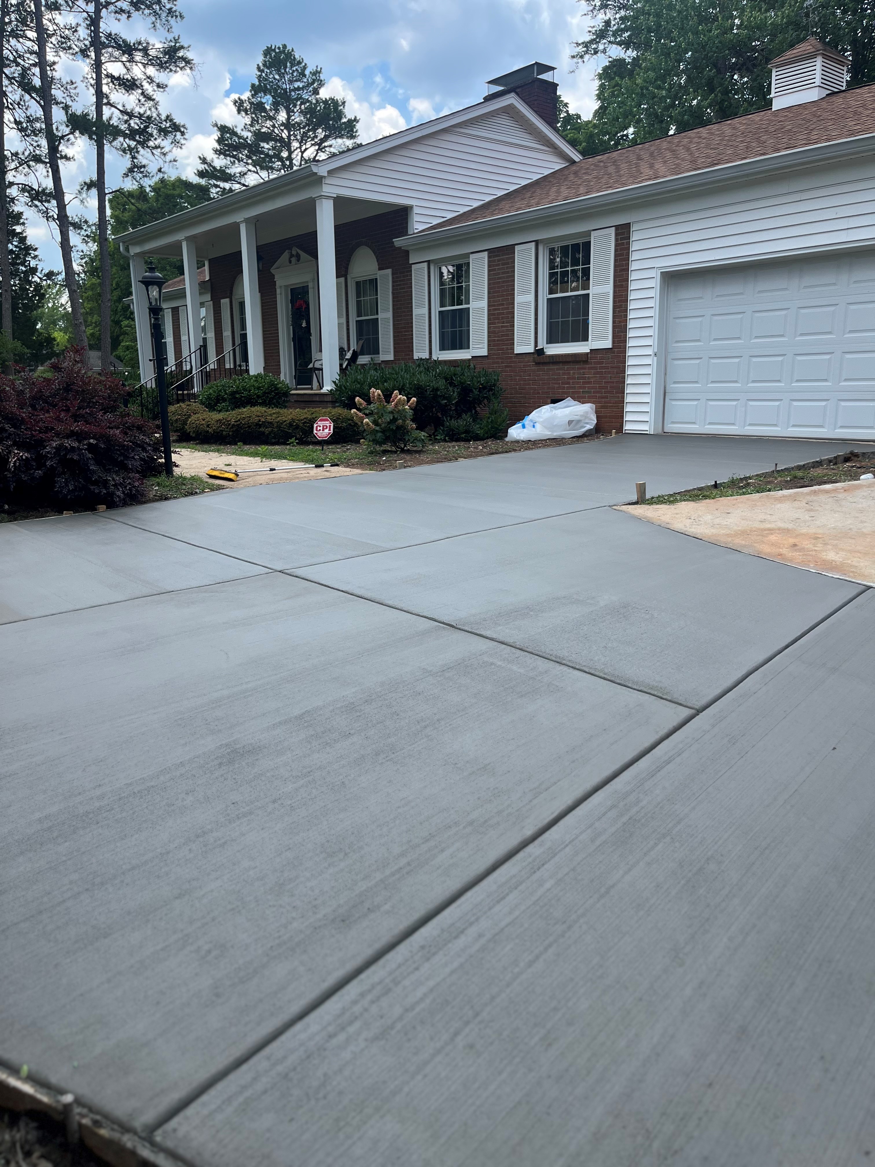 Concrete driveway