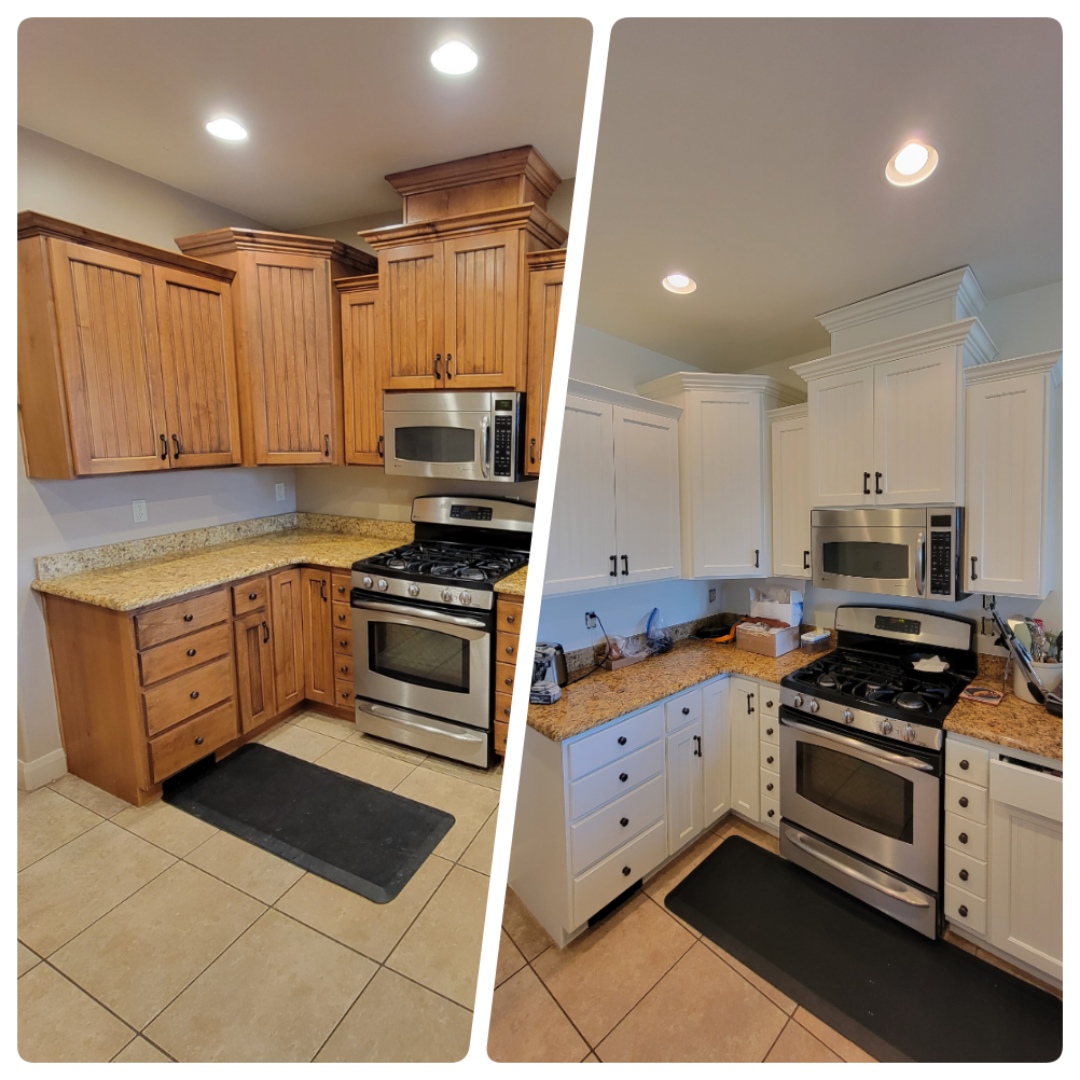 Kitchen cabinet painting project in St. George.