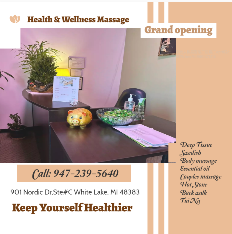 Our traditional full body massage in White Lake, MI
includes a combination of different massage therapies like 
Swedish Massage, Deep Tissue, Sports Massage, Hot Oil Massage
at reasonable prices.