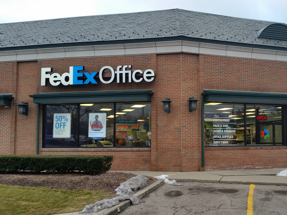 Exterior photo of FedEx Office location at 42999 Woodward Ave\t Print quickly and easily in the self-service area at the FedEx Office location 42999 Woodward Ave from email, USB, or the cloud\t FedEx Office Print & Go near 42999 Woodward Ave\t Shipping boxes and packing services available at FedEx Office 42999 Woodward Ave\t Get banners, signs, posters and prints at FedEx Office 42999 Woodward Ave\t Full service printing and packing at FedEx Office 42999 Woodward Ave\t Drop off FedEx packages near 42999 Woodward Ave\t FedEx shipping near 42999 Woodward Ave