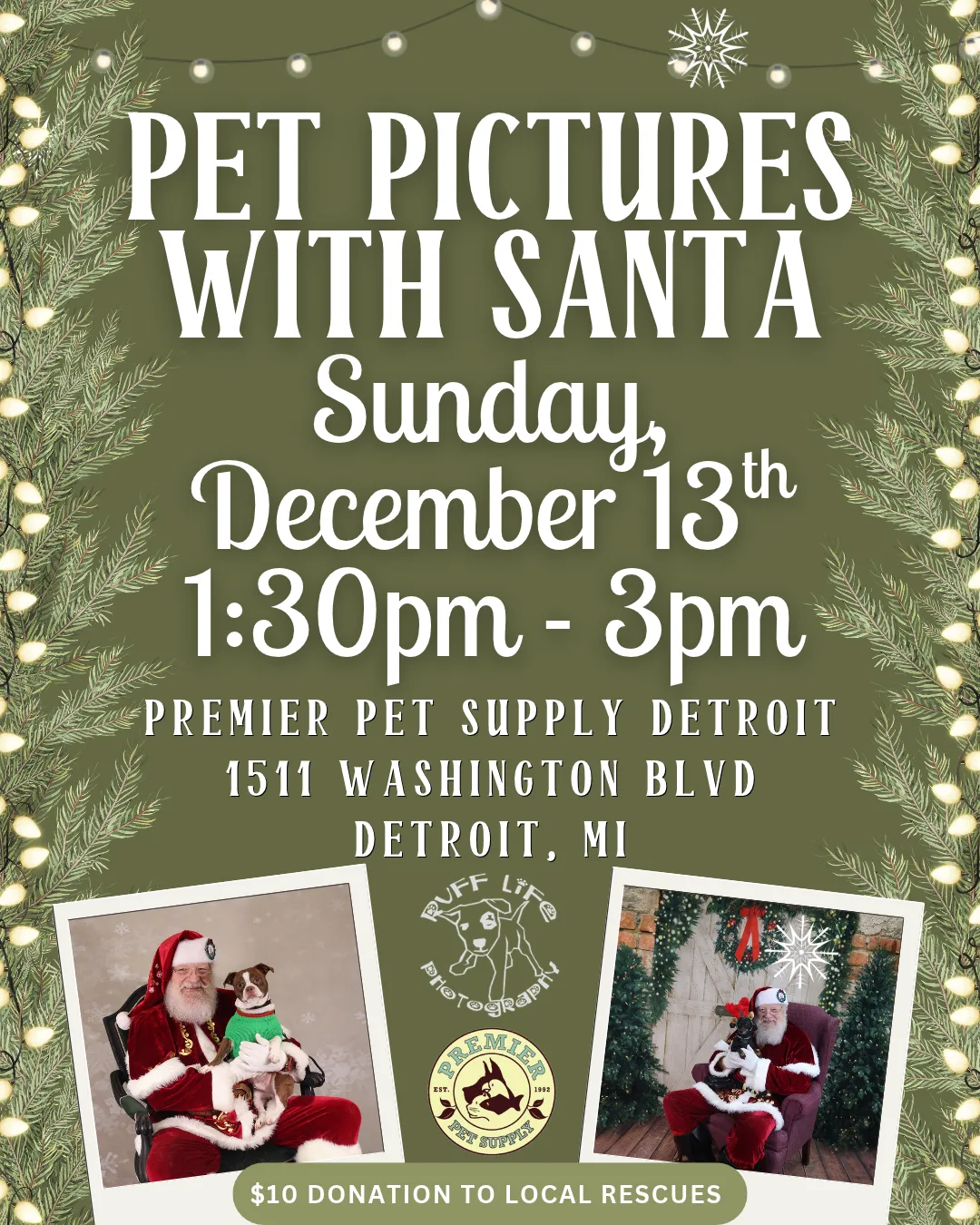 Image of Local Pet Event Santa Pet Photos W/ Ruff Life Photography! | Detroit Nearby