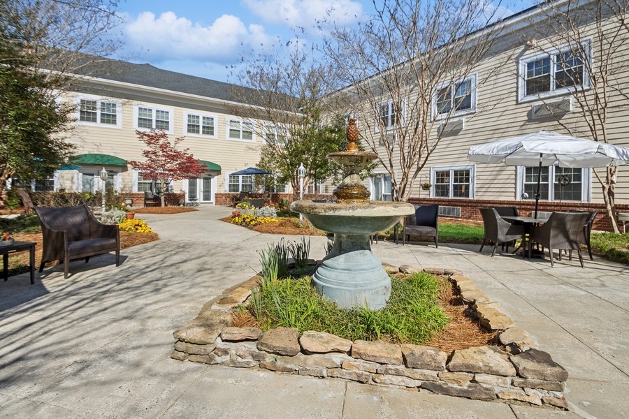 Morningside of Concord courtyard fountain